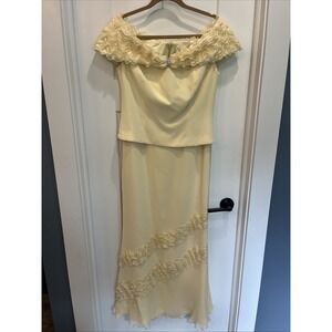 Junnie Leigh Women‎ Mother Of The Bride Wedding Formal Gown Dress Sz 8 Yellow